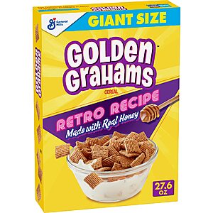 Golden Grahams Breakfast Cereal-Giant Size 27.6 oz. Box-$3.99 AC + More Flavors