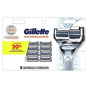 Gillete Skinguard blades 8 pcs refills $11.69 at Walgreens