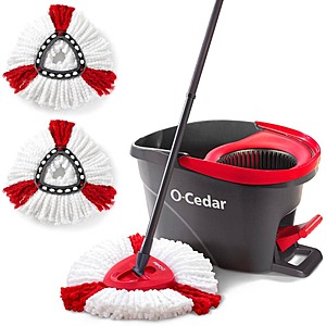 O-Cedar EasyWring Microfiber Spin Mop with Bucket System and 2 Extra Power Mop Head Refills $12.03 YMMV at Home Depot