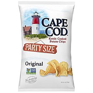 14-Oz Cape Cod Original Kettle Cooked Potato Chips (Party Size) $3.06 w/ S&S + Free Shipping w/ Prime or on orders over $25