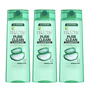 3-Count 12.5-Oz Garnier Hair Care Fructis Pure Clean Shampoo (Aloe Vera) $4.48 w/ S&S + Free Shipping w/ Prime or on orders over $25
