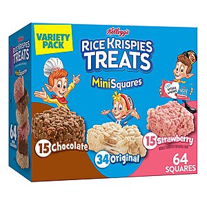 64-Count Kellogg's Rice Krispies Treats Mini-Squares (Variety Pack) $8.66 w/ S&S + Free Shipping w/ Prime or on orders over $25