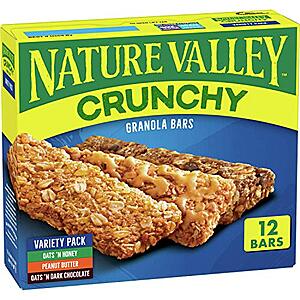 12-Count Nature Valley Granola Bars (Variety Pack) $2 + Free Shipping w/ Prime or on orders over $25