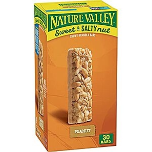 30-Count Nature Valley Sweet and Salty Granola Bars (Peanut) $9.37 w/ S&S + Free Shipping w/ Prime or on orders over $25