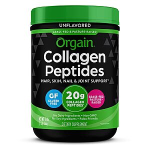 1-Lb Orgain Hydrolyzed 20g Collagen Peptides Powder (Unflavored) $16 w/ S&S + Free Shipping w/ Prime or on orders over $25
