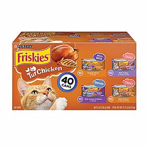 Purina Friskies Canned Wet Cat Food 40 ct. Variety Packs $7 w/ S&S YMMV