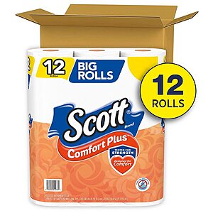 12-Count Scott ComfortPlus Big Rolls Toilet Paper $2.50 + Free Store Pickup
