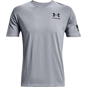 Under Armour Men's New Freedom Flag T-Shirt (Gray, XS-5XL) $12 + Free Shipping w/ Prime or on $35+