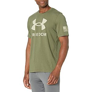 Under Armour Men's New Freedom Logo T-Shirt (M-3XL, Marine Green) $11.97 + Free Shipping w/ Prime or on $35+