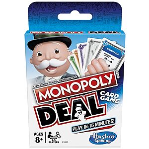 Monopoly Deal Quick Playing Card Game $2 (When you buy 3) + Free Shipping w/ Prime or on $35+