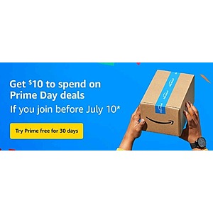YMMV Get $10 to spend on Prime Day deals If you join Amazon Prime before July 10