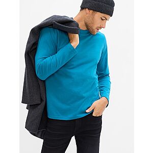 Gap Factory Clearance: Extra 60% Off: Men's Soft Long Sleeve T-shirt $5.20, 9" Easy Shorts $6, Women's Pocket T-shirt Dress $4 & More + Free Shipping on $50+