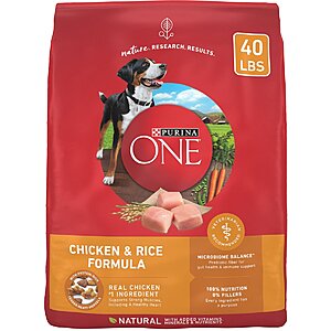 New Customers: 40-lb Purina One SmartBlend Adult Dry Dog Food (Chicken & Rice) $24.80 + Free S/H Orders $49+