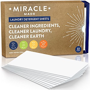 Miracle Brand Laundry detergent, $0.29 per load for 160 loads $47.2