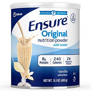 Ensure Nutrition Powder Shake Mix 2 for $10.06 with free ship to store