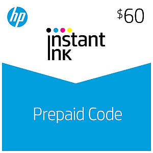 HP Instant Ink $60 Prepaid Card E-Delivery $47.99