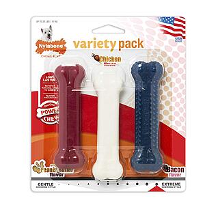3-Pack Nylabone Power Chew Toys Variety Triple Pack (Small/Regular) $4 w/ Subscribe & Save