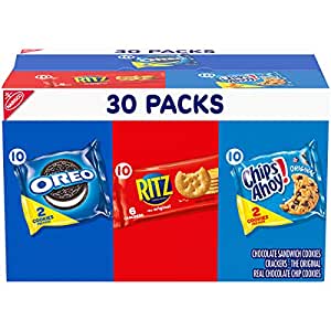 Nabisco Cookies & Cracker Variety Pack, OREO, RITZ & CHIPS AHOY!, 30 Snack Packs~$6.98 After Coupon & S&S @ Amazon~Free Prime Shipping!