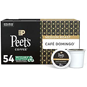 Peet's Coffee Café Domingo, Medium Roast, 54 Count Single Serve K-Cup Coffee Pods for Keurig Coffee Maker~$17.50 @ Amazon ~Free Prime Shipping!