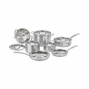 Cuisinart MCP-12N Multiclad Pro Stainless Steel 12-Piece Cookware Set at Amazon - $174.99 + Freebie at Macy's
