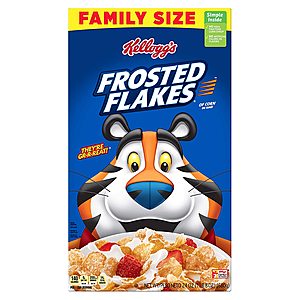 Kellogg's Frosted Flakes Cereal - Sweet Breakfast that Lets Your Great Out, Fat-Free, Family Size, 24 oz Box $2.87
