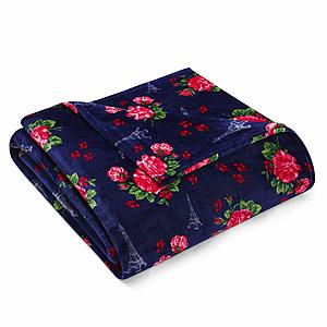 Betsey Johnson French Floral Blanket, Full/Queen, Navy - $17.49 @ Amazon.com (w/coupon)