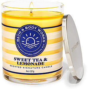 Single Wick Scented Candles, $5.95 with code SUNSHINE, Bath & Body Works $5.95 In-Store