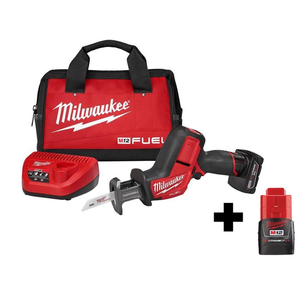 Milwaukee M12 FUEL 12-Volt Lithium-Ion Brushless Cordless HACKZALL Reciprocating Saw Kit with 2.0Ah Battery-2520-21XC-48-11-2420 - The Home Depot $159