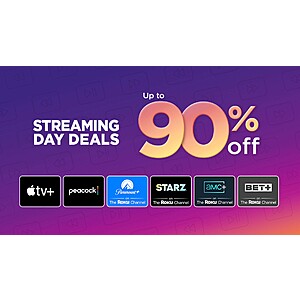 2-Month Roku Streaming Channel Subscriptions: Paramount+, Peacock Premium, Starz $1/Month & More