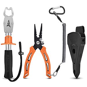 KastKing Fishing 6'' Straight Ring Nose Plier & 9'' Lip Grip w/ Sheath from $7.20 (Various Colors & Sizes) + Free Shipping w/ Prime or $35+