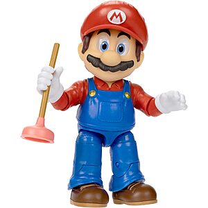 5'' The Super Mario Bros. Action Figures w/ Accessories: Mario w/ Plunger $9.51, Luigi w/ Flashlight $10 & More + Free Shipping w/ Prime or on $35+