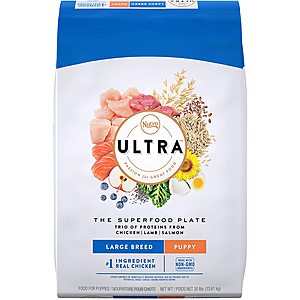 Select Prime Members: 30-lb NUTRO ULTRA Dog Food: Large Breed Puppy (Chicken) $17.60 w/ S&S & More + Free S&H