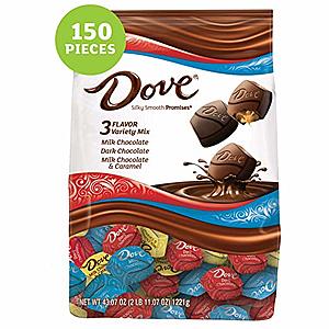 DOVE PROMISES Variety Mix Chocolate Candy 43.07-Ounce 153-Piece Bag: $10.19 - 15% off = $8.66 @Amazon.com
