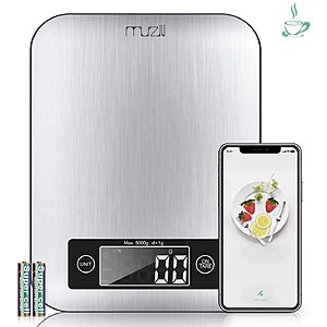 Muzili Smart Food Scale, 3 in 1 Function as Digital kitchen/Coffee/Nutrition Scale with Nutritional Calculator and Timer and App and  More 50% off Shipped Amazon Prime $17.99