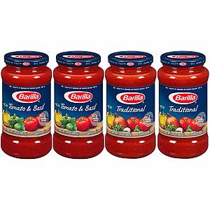 Barilla Pasta Sauce Variety Pack, 24 Ounce, 4 Jars $6.29 Amazon s&s