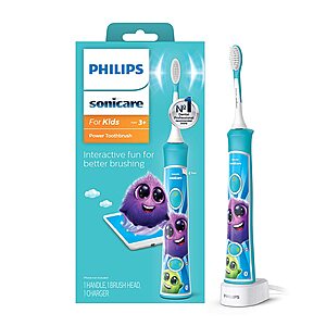 Philips Sonicare Kids' Bluetooth Rechargeable Electric Toothbrush (Aqua) $29.95 + Free Shipping