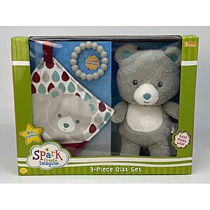 Baby & Toddler Gift Sets: 3-Piece Spark Create Imagine Teddy Bear Gift Set $6 & More