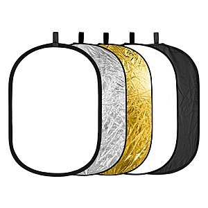 Neewer 5-in-1 Collapsible Multi Disc Reflector (24"x36"/60x90cm) - $10.99