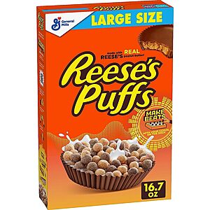16.7-Oz General Mills Reese's Puffs Chocolatey Peanut Butter Cereal $2 + Free Shipping w/ Prime or on $35+