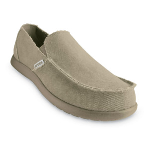 Crocs Men's Santa Cruz Slip-On Loafer Shoes (Khaki, Size 7-13) $22 + Free Shipping w/ Walmart+ or on $35+
