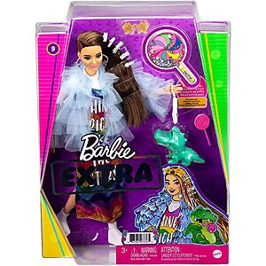 Barbie Extra Doll #9 in Blue Ruffled Jacket w/ Pet Crocodile $10 + Free Store Pickup