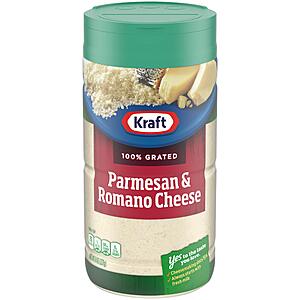 8-Oz Kraft Parmesan & Romano Grated Cheese Shaker $3.10 + Free Shipping w/ Prime or on $25+