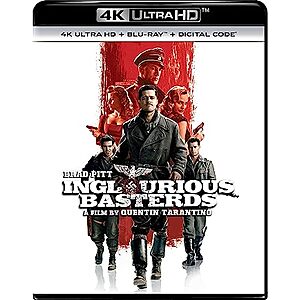 Inglourious Basterds (4K Ultra HD + Blu-ray + Digital) $11
