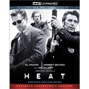Heat (4K UHD + Blu-ray + Digital) $8 + Free Shipping w/ Prime or on $25+