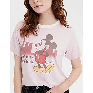 American Eagle Coupon: Additional 25% Off Clearance Styles: Women's Mickey Graphic Tee $7.49, Men's Corduroy Jogger Pant $12 & More + FS on $50+