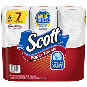 3x 6-Pack Scott Paper Towels + 3x 12-Pack Scott ComfortPlus Bathroom Tissue for $15.40