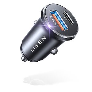 Prime Members: LISEN USB C Car Charger Adapter Fast Charge 48W $4.99 + FS