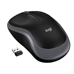 Logitech M185 Wireless Optical Mouse (Black) $6