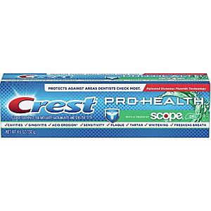 4.6 Oz Crest Pro-Health Touch of Scope Whitening Toothpaste & More: $0.90 w/Free Ship to Store Pickup @ Walgreens