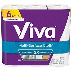 6-Ct Viva Multi-Surface Cloth Choose-A-Sheet Paper Towels: $3.60, 6-Ct Signature Cloth: $4.35 w/Free Ship to Store Pickup @ Walgreens